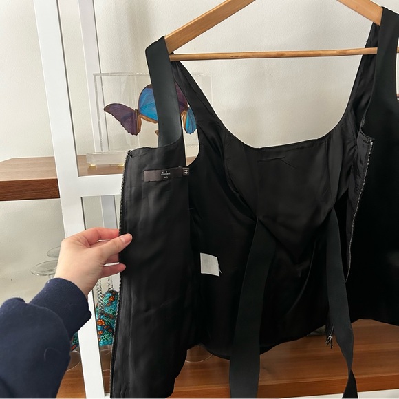 kulson Italian Black Ribbed Bustier Corset Top - Picture 5 of 6